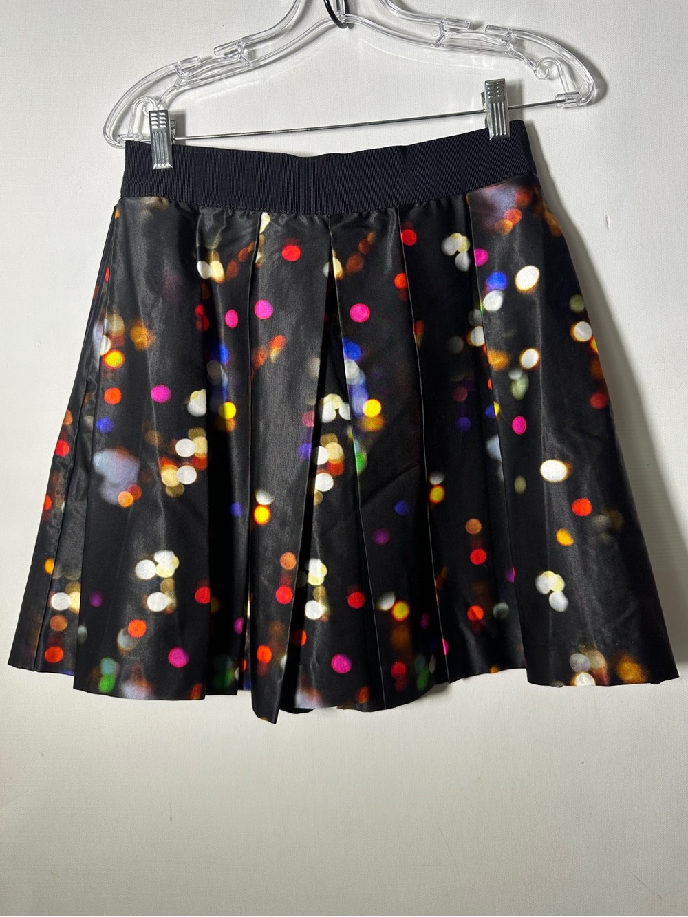 Milly Black Skater Skirt with Colorful Confetti Dots